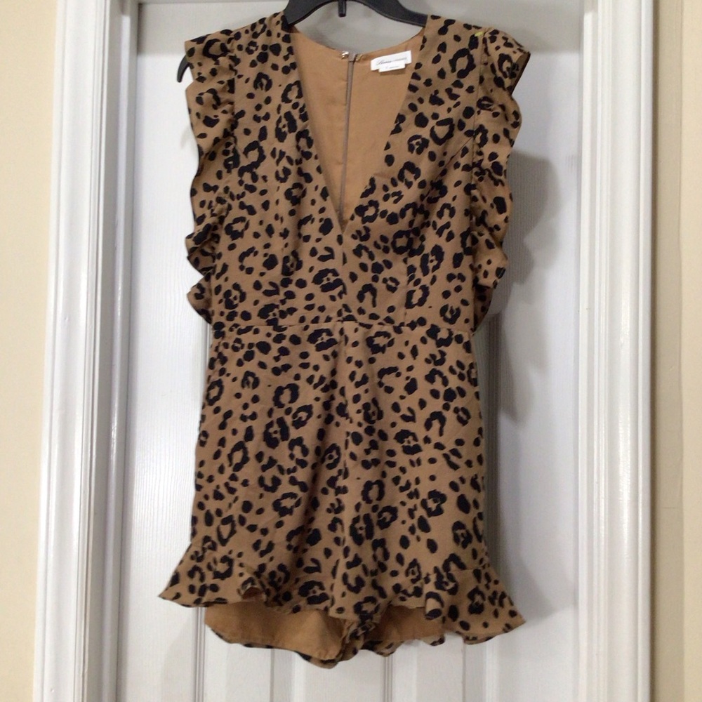 Lovers + Friends animal print cheetah women romper
